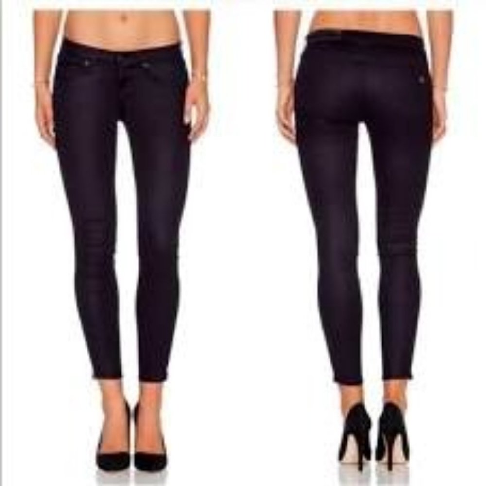 rag & bone Jeans Skinny Low Rise Ankle Boho Edgy Midnight Size 25 #W1527I382M